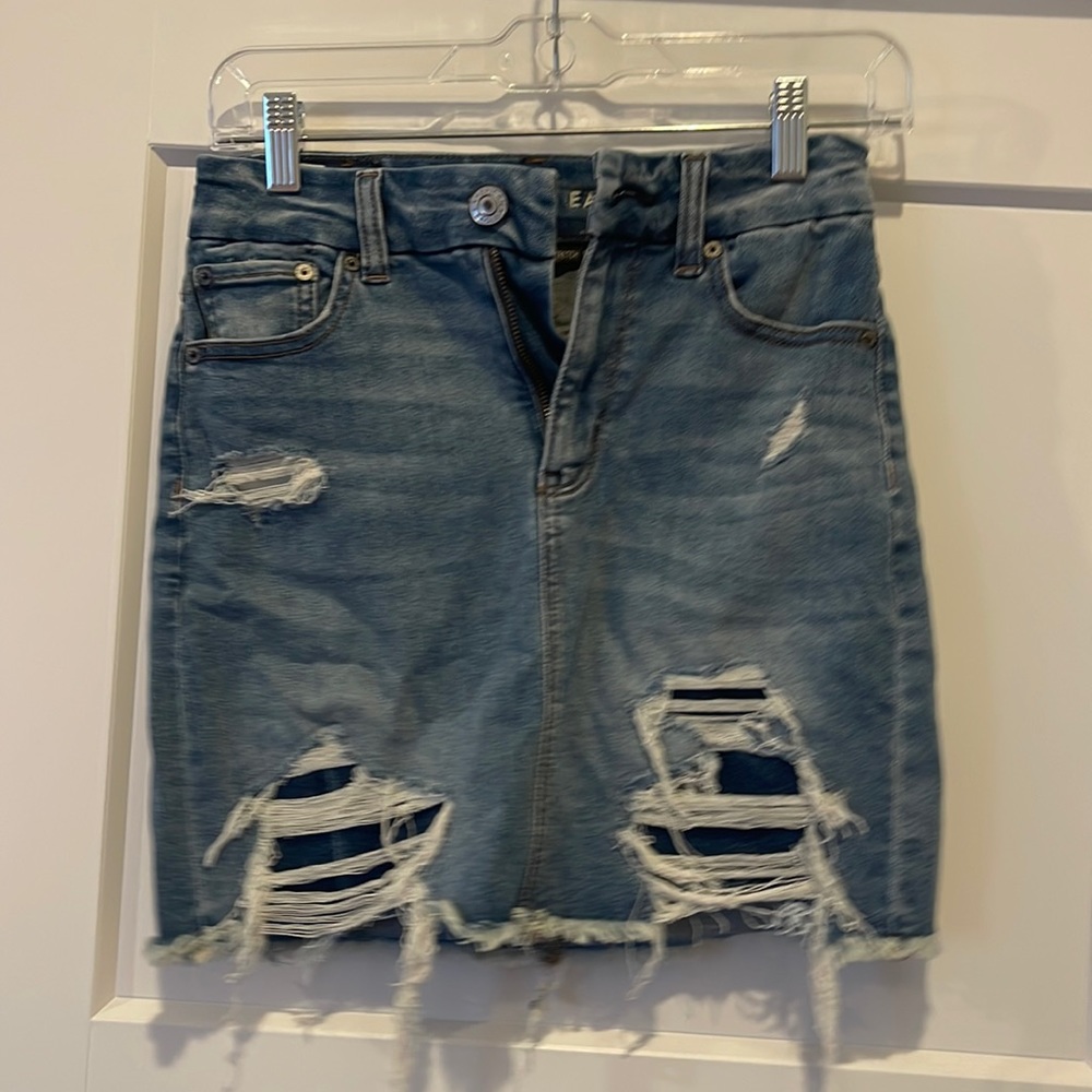 American Eagle stretch jean skirt